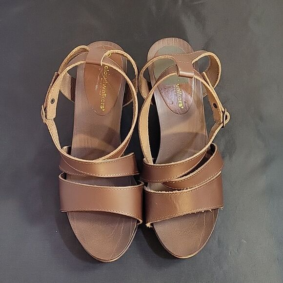 CLOUDWALKERS DOUBLE STRAP OPEN TOE WEDGE SANDAL - Picture 1 of 16